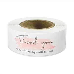 120CT Rectangle “Thank you for supporting my small business” Stickers